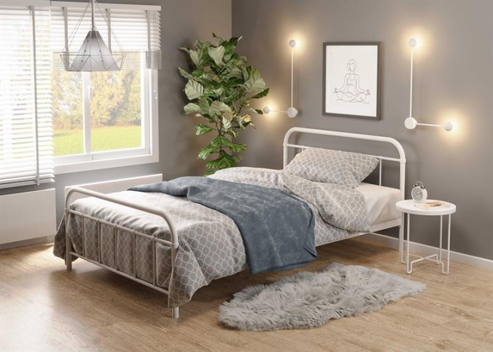 Односпальная кровать LINDA 120 HALMAR Белый